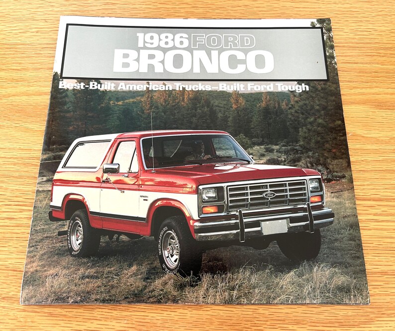 1986 Ford Bronco Sales Brochure: Original Dealer Showroom Edition - Etsy