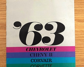 1963 Chevrolet - Chevrolet / Chevy II / Corvair / Corvette - Original Dealer Showroom Sales Brochure - 9 1/4" x 13 1/4" - 16 pages