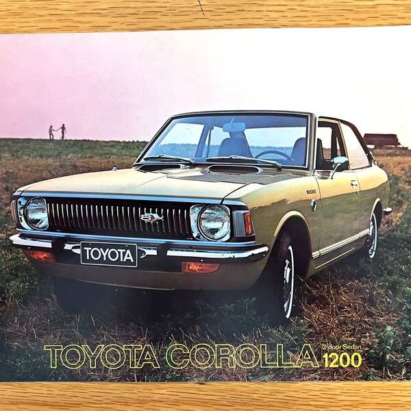 1972 Toyota Corolla 1200 - Original Dealer Sales Brochure - 11" x 8 1/2" - 4 pages