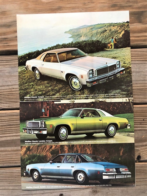 1975 Chevrolet Chevelle Malibu and Laguna S3 Original Car Sales Brochure Catalog 