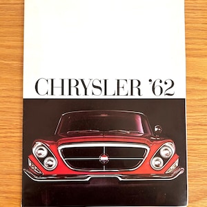 1962 Chrysler - New Yorker / Newport / 300 - Original Dealer Showroom Sales Brochure / Poster - 8 1/2&quot; x 11&quot; opens to 33&quot; x 22&quot;
