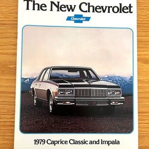 1979 Chevrolet Caprice Classic and Impala - Original Dealer Showroom Sales Brochure - 8 1/2&quot; x 11&quot; - 16 pages