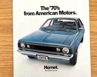 1970 AMC - AMX / Gremlin / Hornet / Javelin / Rebel / Ambassador - Original Dealer Showroom Sales Brochure - 7 3/4" x 11" - 24 pages