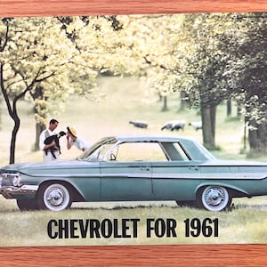 1961 Chevrolet - Chevrolet / Corvair / Corvette - Original Dealer Showroom Sales Brochure - 10&quot; x 7&#39; with 12 pages