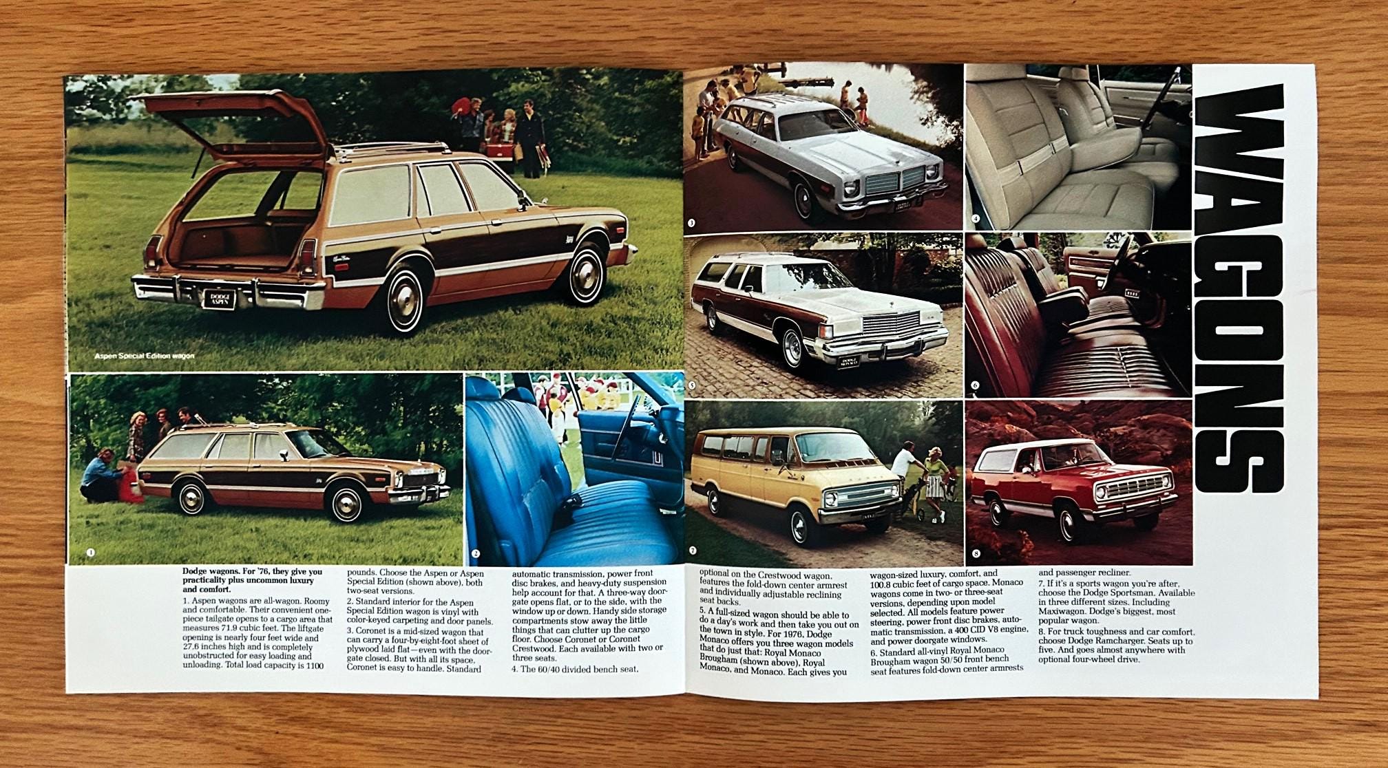 1976 Dodge Sales Brochure: Aspen, Dart, Charger, Coronet, Monaco ...