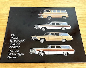 1965 Ford Station Wagons - Ford / Fairlane / Falcon - Original Dealer Showroom Sales Brochure - 11&quot; x 9 1/4&quot; - 16 pages