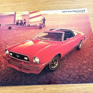 1977 Ford Mustang II - Ghia / Mach 1 - Original Dealer Showroom Sales Brochure - 11&quot; x 9&quot; - 12 pages