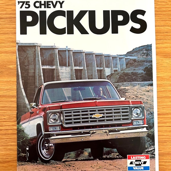 1975 Chevrolet Pickups - Original Dealer Showroom Sales Brochure - 8 1/2" x 11" - 14 pages