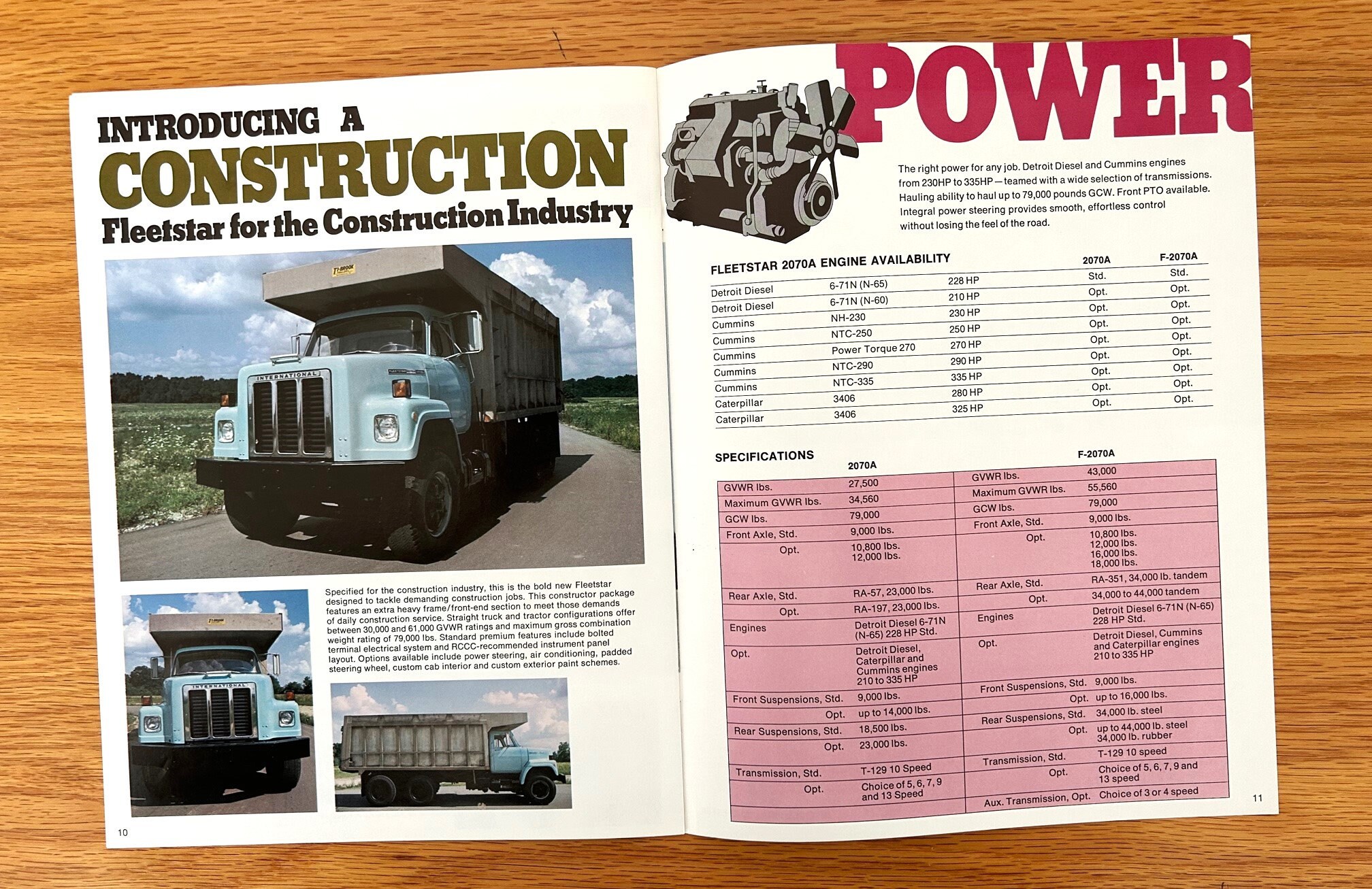 1973 International Fleetstar 2070A Diesel Truck Brochure