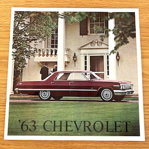 1963 Chevrolet - Impala SS / Impala / Belair / Biscayne - Original Dealer Showroom Sales Brochure - 10 1/2&quot; x 10 1/2&quot; - 16 pages