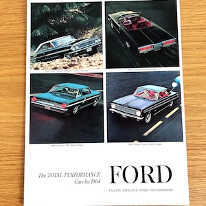 1964 Ford Sales Brochure: Galaxie, Fairlane, Falcon, Thunderbird