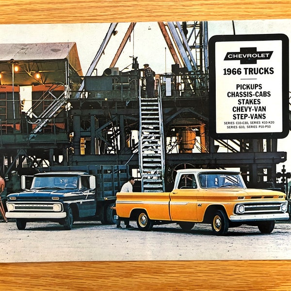 1966 Chevrolet Trucks - Pickups/El Camino/4WD/Chevy-Van/Step-Van/Panel/Chassis-Cab - Gasoline & Diesel - Original Dealer Sales Brochure