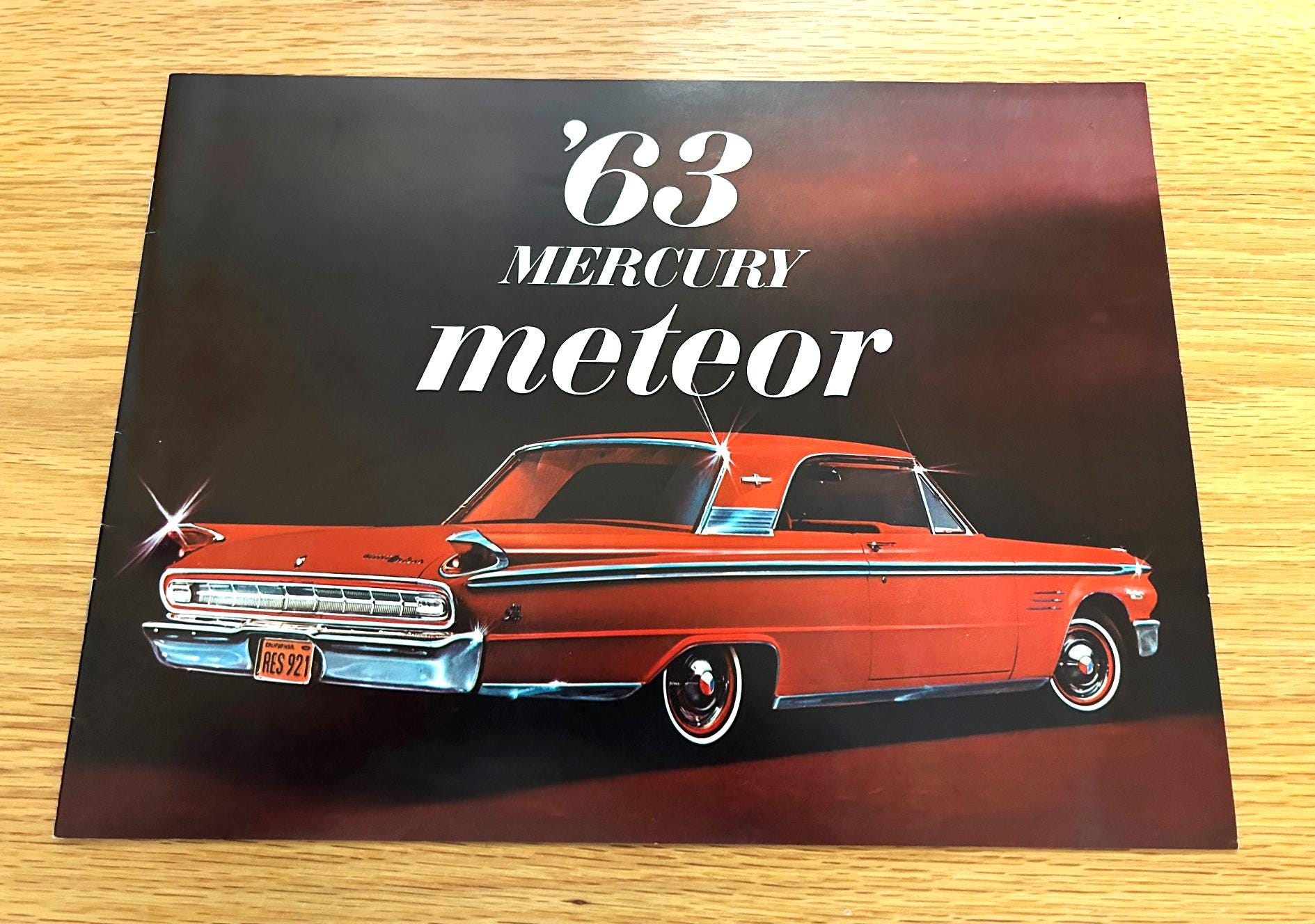 1963 Mercury Meteor - Original Dealer Showroom Sales Brochure - 12 1/2" x 9 1/4" - 12 pages