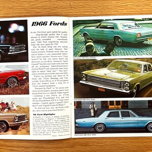 1966 Ford Ford / Fairlane / Falcon / Mustang / Wagons / Thunderbird Original Dealer Showroom Sales Brochure 11 x 9 1/4 16 pages image 3