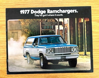 1977 Dodge Ramchargers - Original Dealer Showroom Sales Brochure - 11" x 8 1/2" - 8 pages/