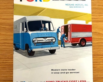 1957 Ford Trucks Parcel Delivery - Series P-350 / P-400 / P-500 / P-600 - Original Dealer Showroom Sales Brochure - 8 1/2" x 11" - 8 pages