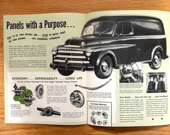 1948 Dodge Panel Trucks: Original Dealer Sales Brochure