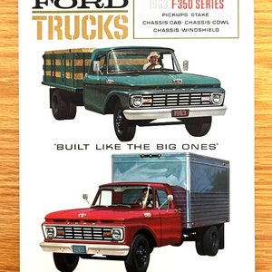 1963 Ford Trucks F-350 Series Original Dealer Showroom Sales Brochure 8 1/4 x 11 4 pages image 1