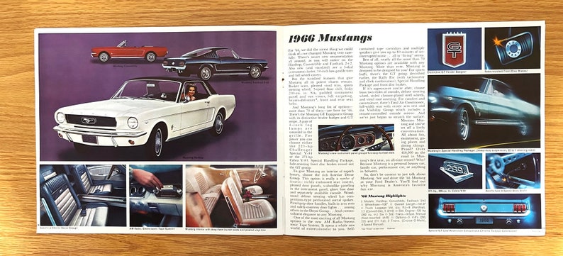 1966 Ford Ford / Fairlane / Falcon / Mustang / Wagons / Thunderbird Original Dealer Showroom Sales Brochure 11 x 9 1/4 16 pages image 6