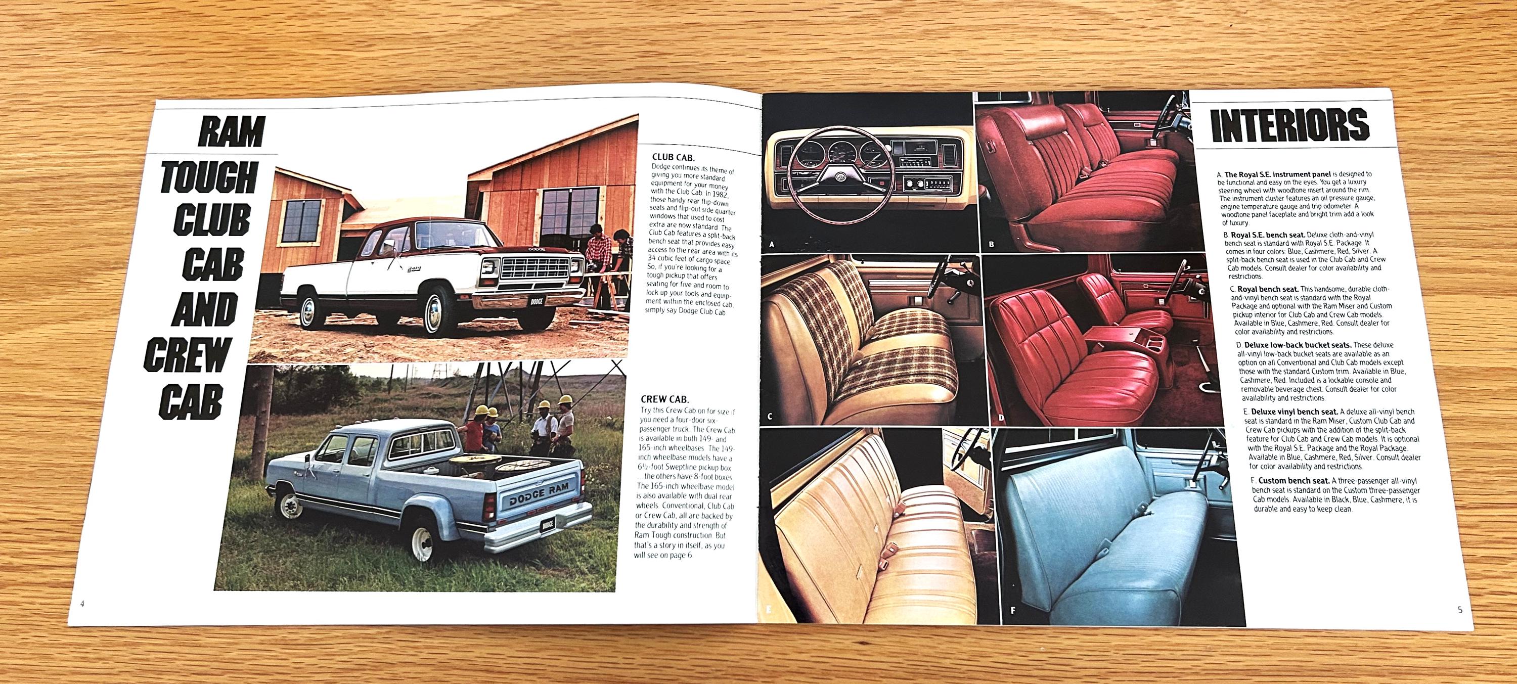 1982 Dodge Pickup Trucks - Club Cab / Crew Cab / Power Ram