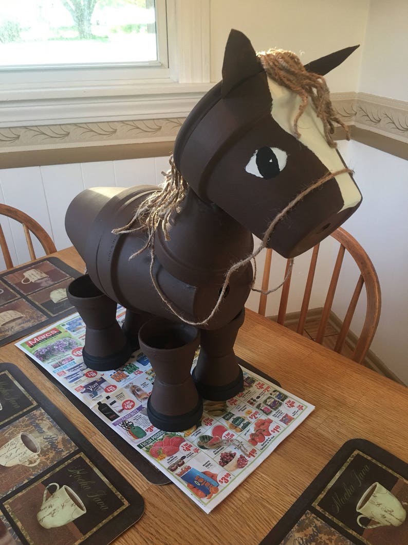 Made To Order Clay Pot Horse Etsy