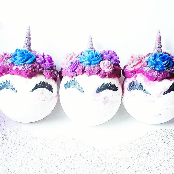 Magical Blast! Unicorn Bath Bombs Girls Jumbo Unicorn Birthday Party Favors Glitter Tub Treats Bath Fizzy Bubble Bath Girls Birthday Gift