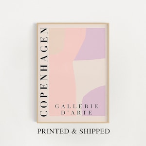 Nordic Pastel Print - Copenhagen Abstract Printed Poster - Printed and Shipped