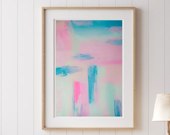 Abstract Digital Download - Abstract Painting Printable - Colourful Abstract Art Wall print
