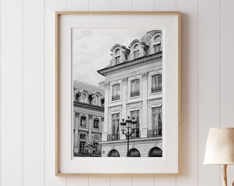 Paris Photography Print - Black and White Paris Building Print - Paris Print - Paris Poster - Digital Download