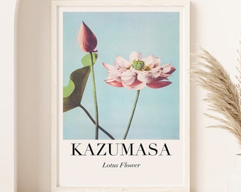 Lotus Wall Print, Ogawa Kazumasa Art Print, Printable Feminine Poster, Digital Downloads, Gallery Wall Print, Art Poster