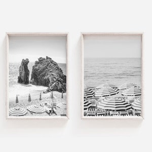 Black and White Beach Print Set