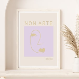 Pastel Aesthetic Art Print, Modern Abstract Print, Lilac Art Print, Printable Poster, Digital Downloads