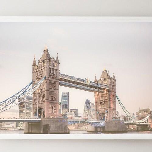 Tower Bridge London Canvas Wall Art Decor Print Skyline Etsy