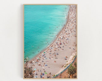 Digital Download Beach Print - French Riviera Poster - Coastal Wall Art