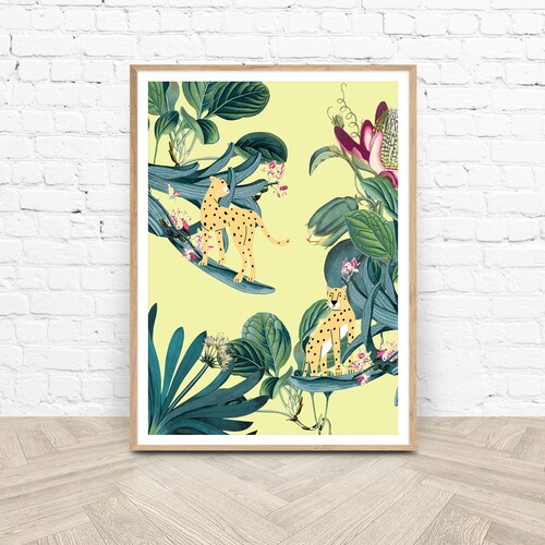 Jungle Art Print Botanical Wall Art Jungle Printable Jungle Etsy