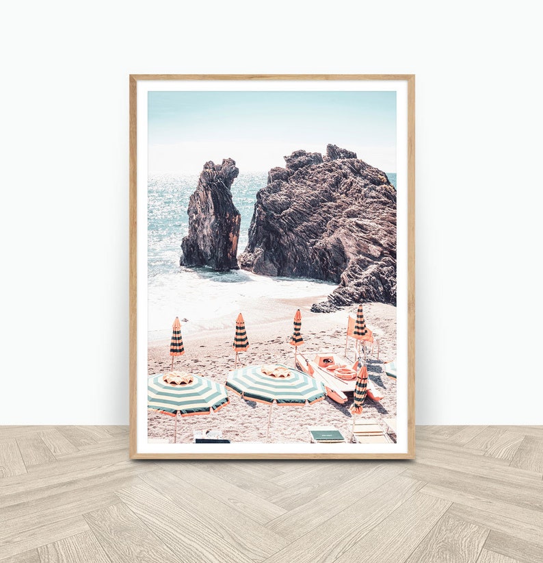 Set of Two Beach Prints Beach Wall Art Italian Beach Etsy Australia