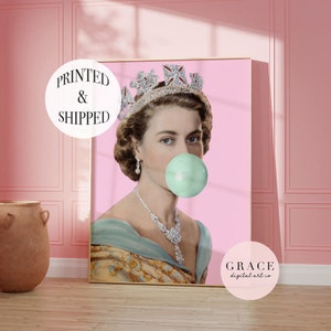 Queen Elizabeth Bubble-Gum Poster - Printed and Shipped