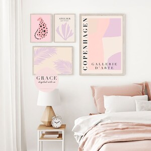 Lot De 4 Affiches Murales Roses Sans Cadre - 25x20 Cm, Toile, Décoration Chambre Fille, Dortoir