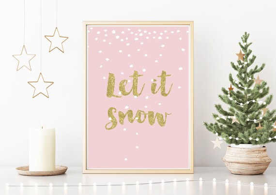 Rose gold christmas wall decor Clearance