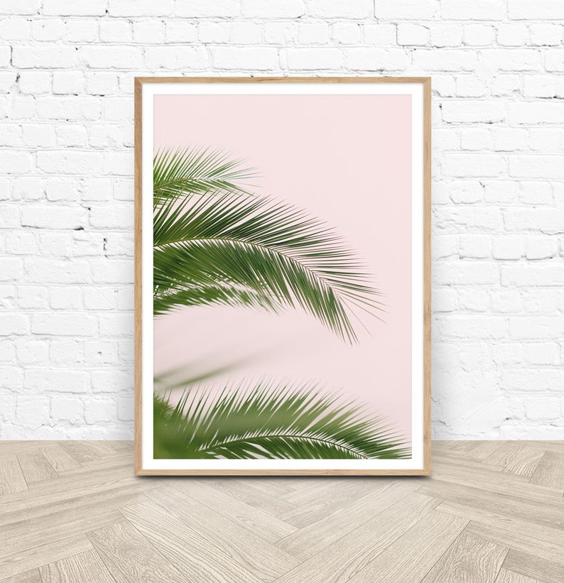 Set of Two Palm Prints Palm Tree Print Botanical Prints Etsy