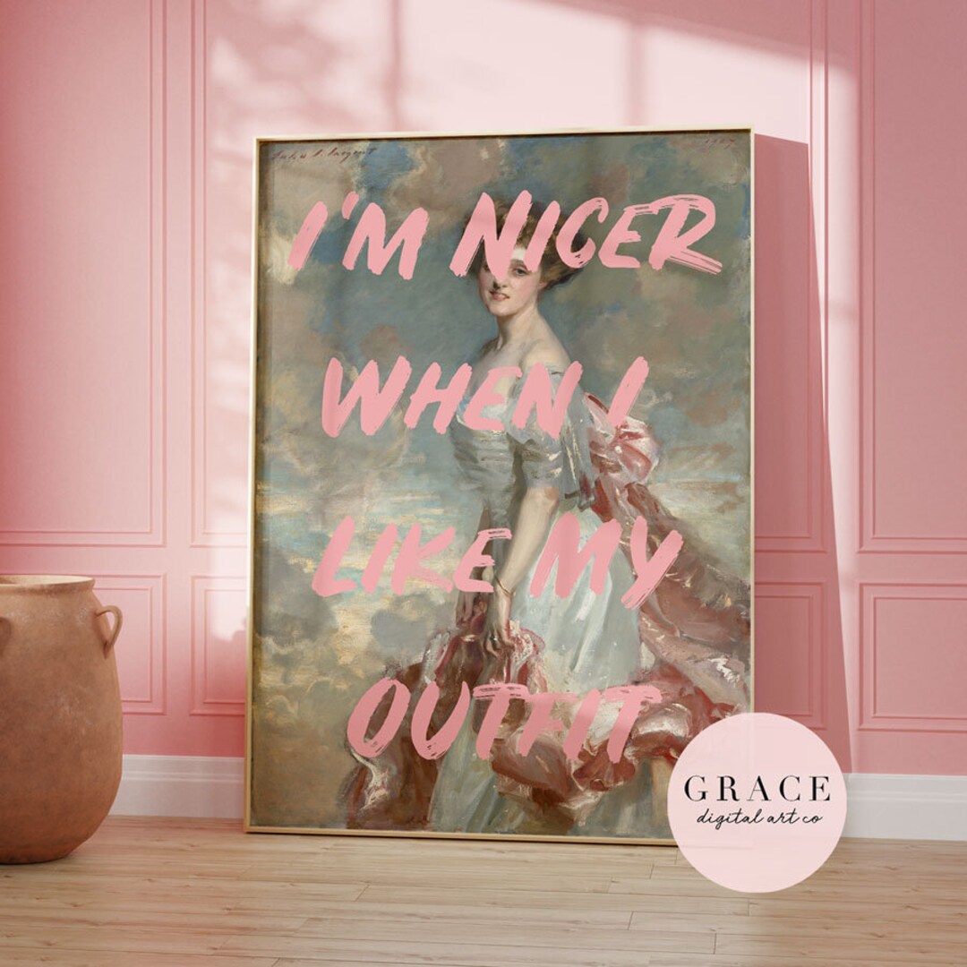 Pink Dressing Room Print, Digital Download Poster, Altered Art, Bedroom