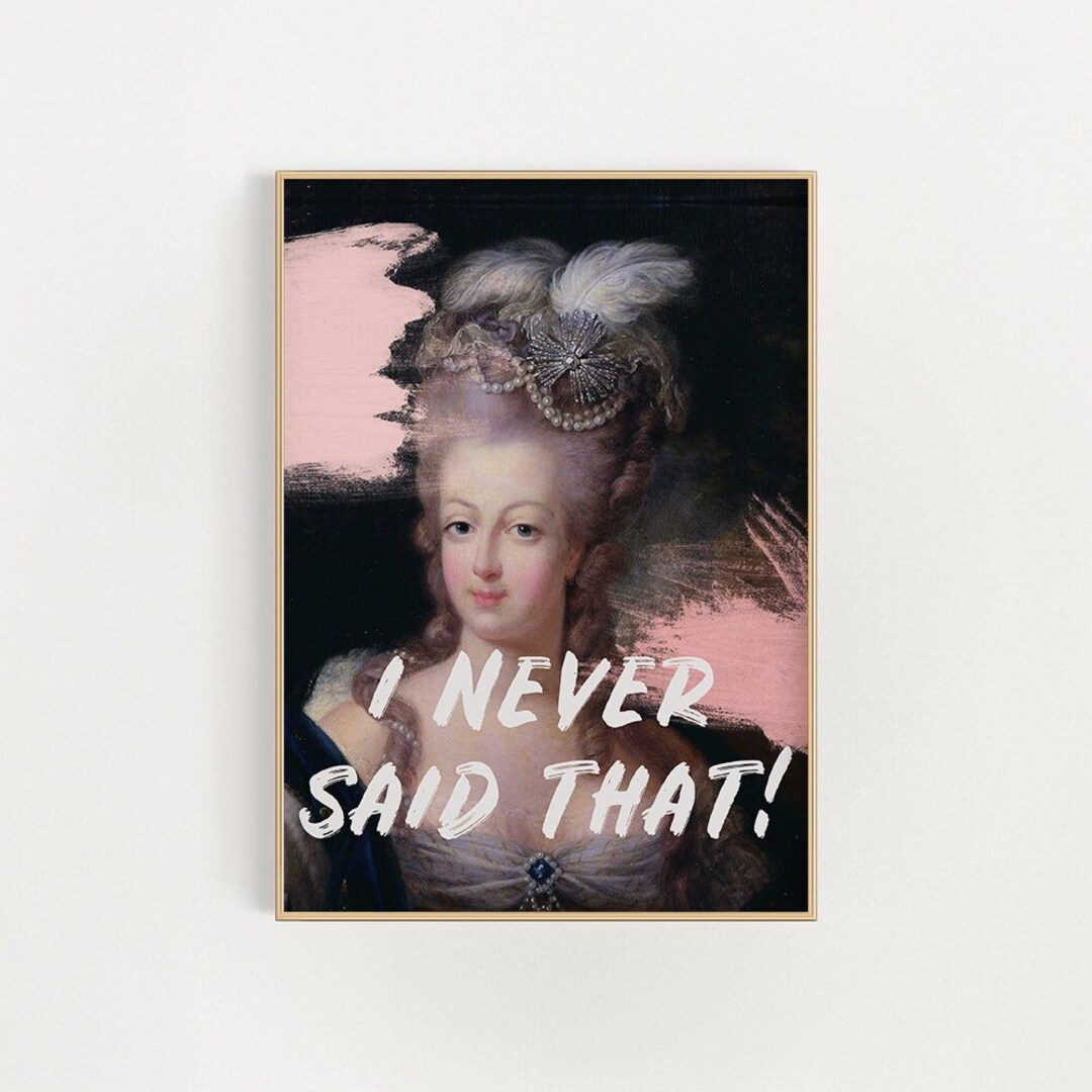 Marie Antoinette Print - Printable Wall Art - Digital Download Art ...