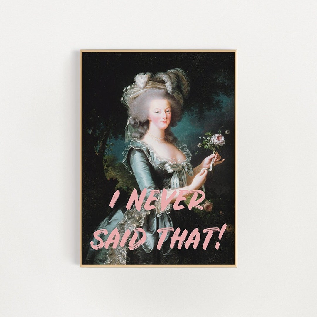 Marie Antoinette Print Printable Wall Art Digital Download - Etsy