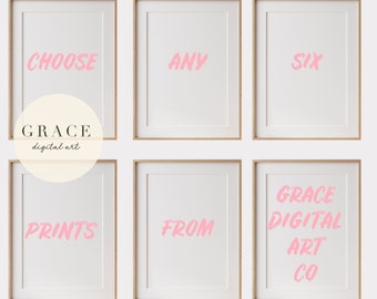 Gallery wall print set - Choose your prints - Printable Art - Digital Download Posters