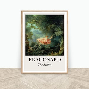 Fragonard The Swing Print, Art Print, Digital Downloads, Gallery Wall Print, Art Poster