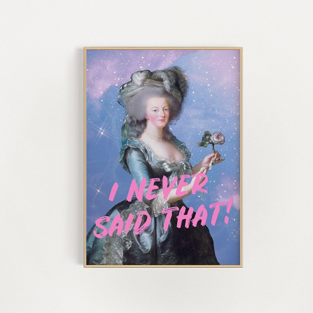 Marie Antoinette Print - Crying Marie Antoinette Printable Wall Art ...