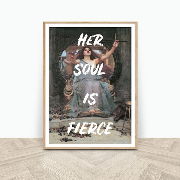 Feminist Art, Printable Quotes, Circe Altered Art, Printable Wall Art, Gift for Her, Quote Print, Feminist Gifts