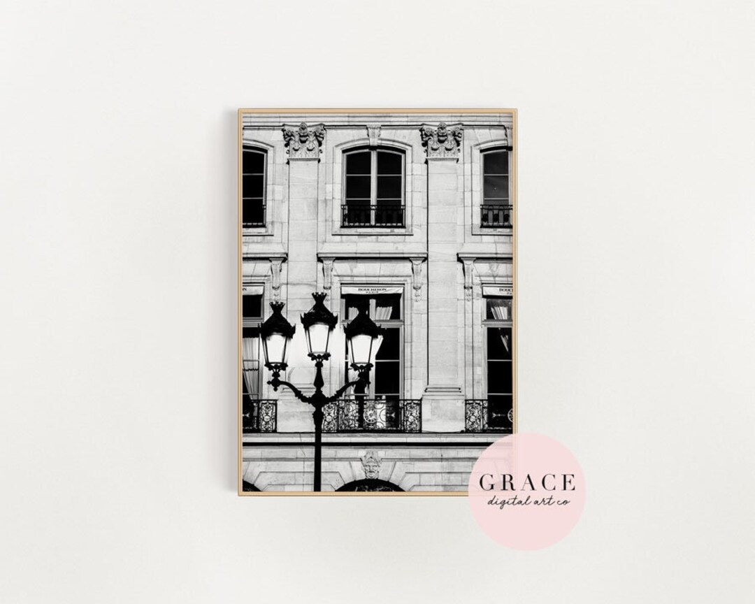 Paris Print Paris Printable Black and White Paris Print - Etsy