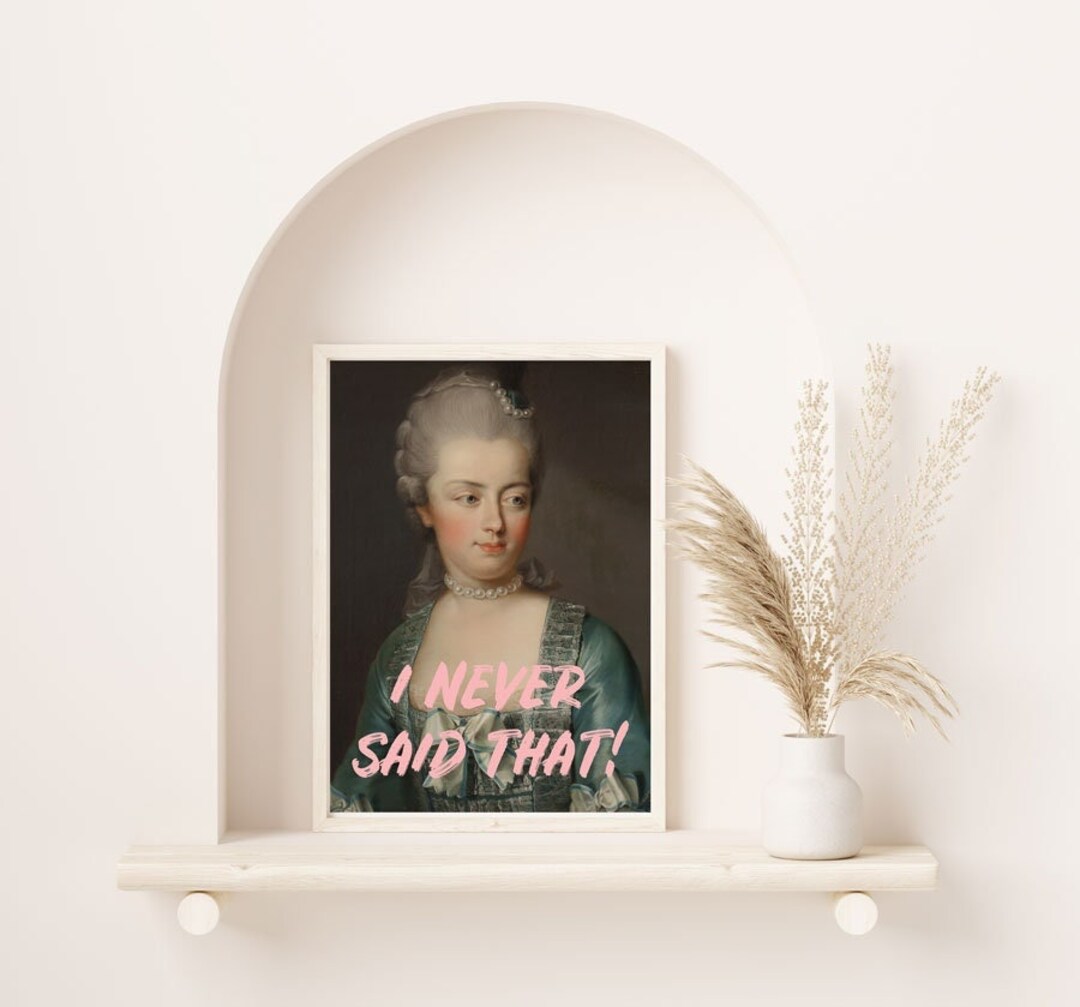 Marie Antoinette Print Printable Wall Art Digital Download Art Pink ...
