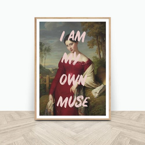 Muse Print Feminist Poster Altered Art 